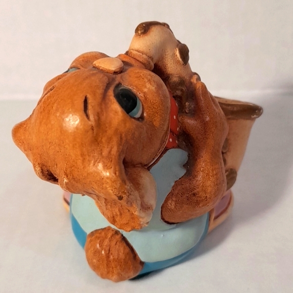 ๐ Adorable Vintage Teddy Bunny Rabbit England Stoneware Figurine - Picture 3 of 4